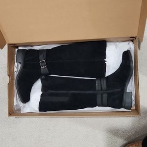 Clarks Maye Shine Suede Knee-High Boot